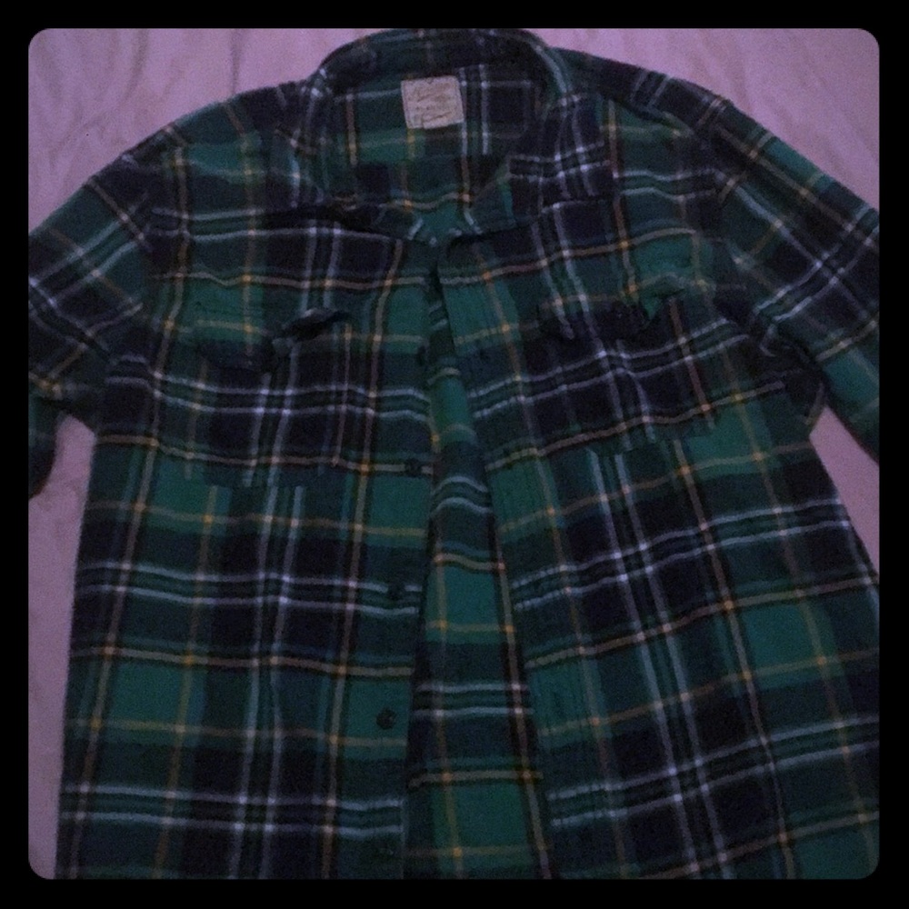 American Eagle Green Flannel